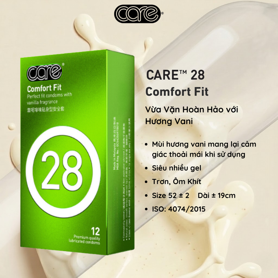 Alternative view of Combo Bao cao su mỏng trơn CARE 28 hộp 12 bcs + Bcs có gai CARE 48 hộp 3 bcs
