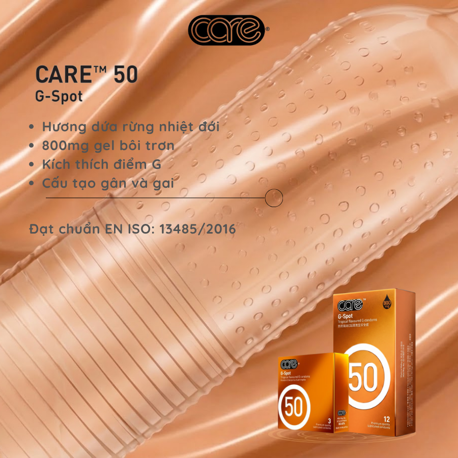 Alternative view of BCS có gai và gân CARE 50 hương rừng nhiệt đới - Hộp 12 bcs