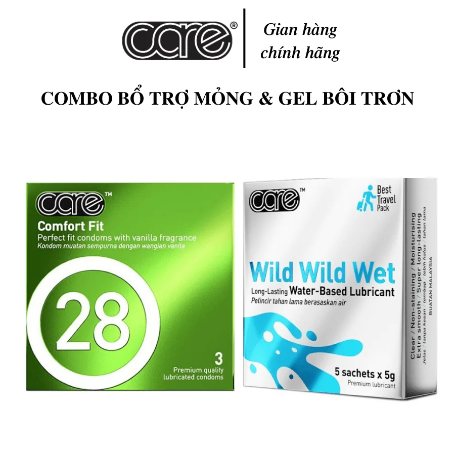 Combo sản phẩm Care 28 và Gel bôi trơn