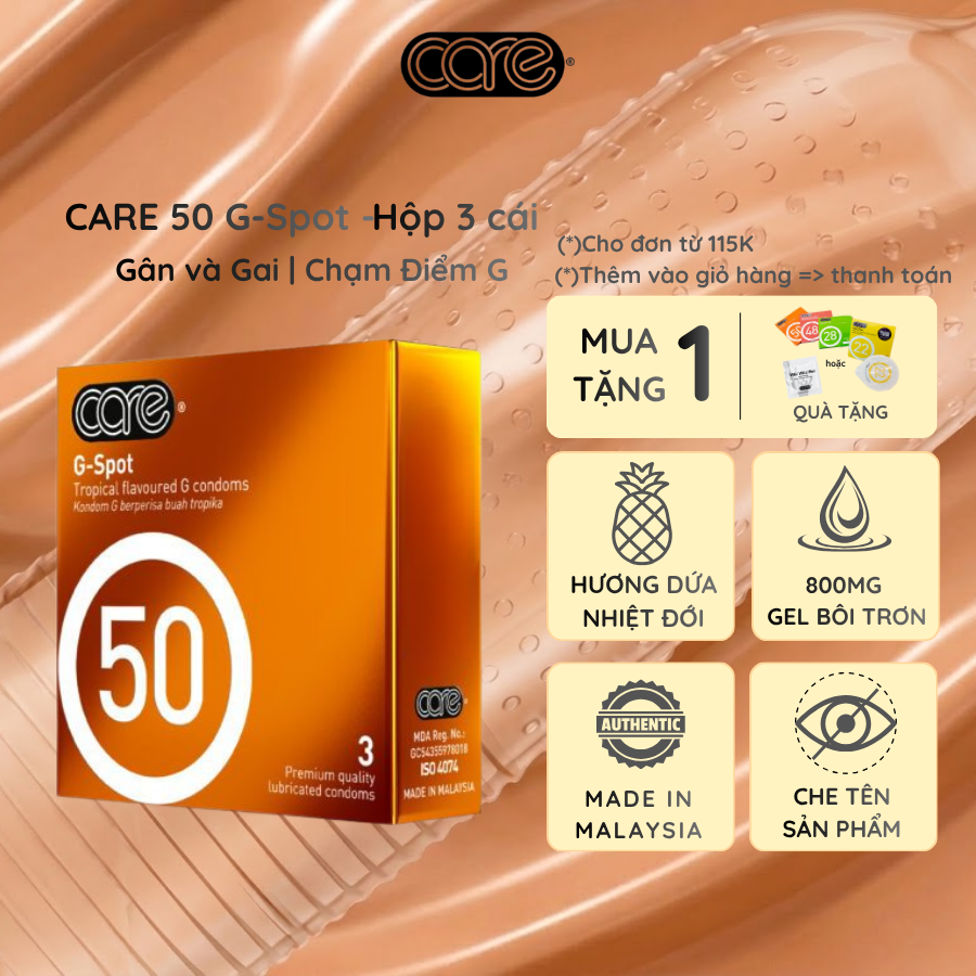 bao cao su- bcs- siêu mỏng trơn carelatex care 50 có gai hương dứa rừng nhiệt đới (8)