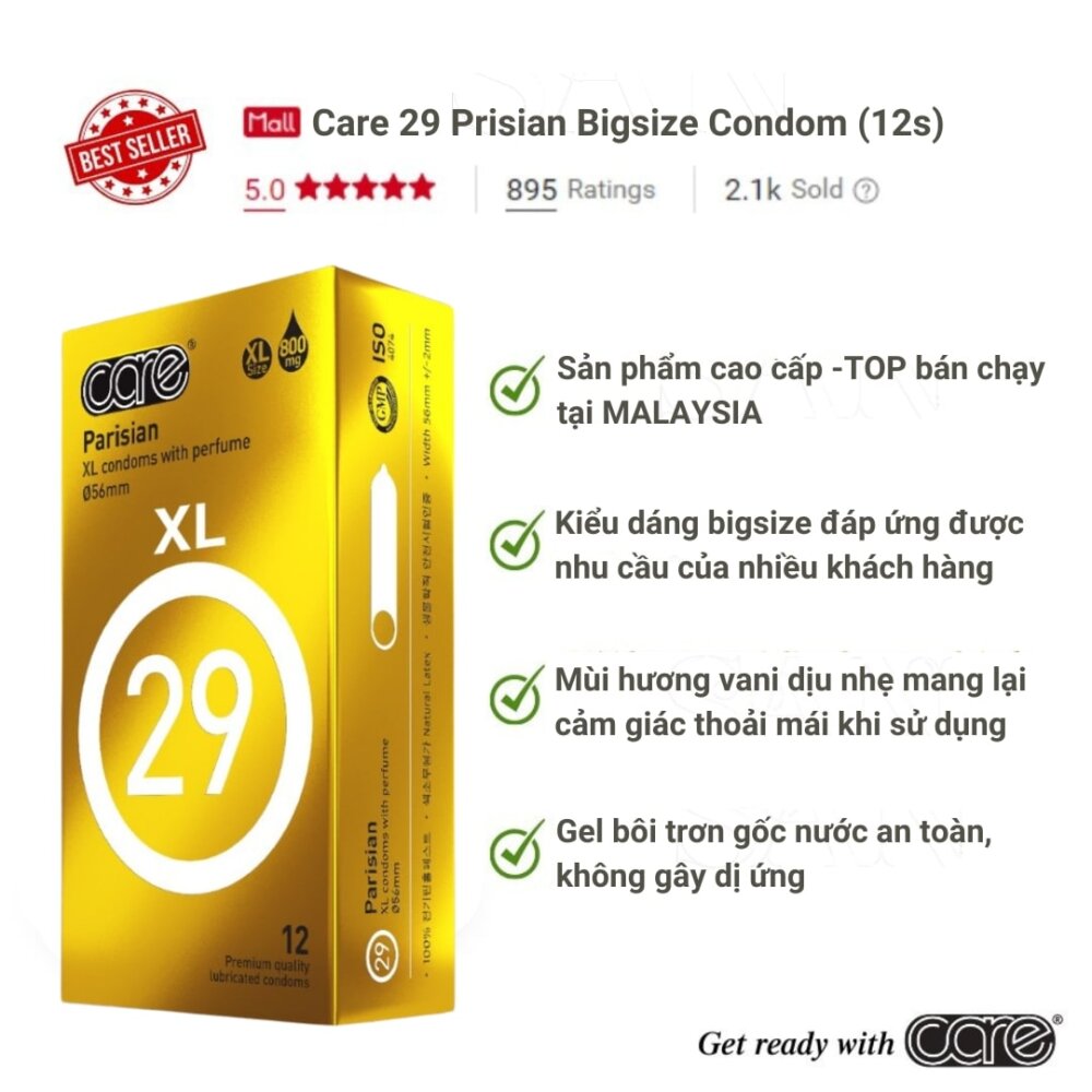 Bao Cao Su Bigsize Parisian CARE 29 hộp 3 bcs - Ảnh 4