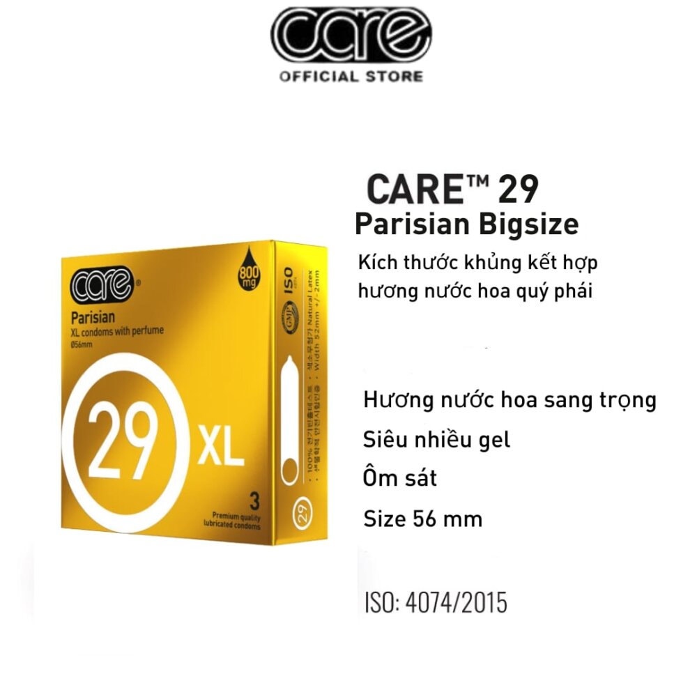 Bao Cao Su Bigsize Parisian CARE 29 hộp 12 bcs - Ảnh 4