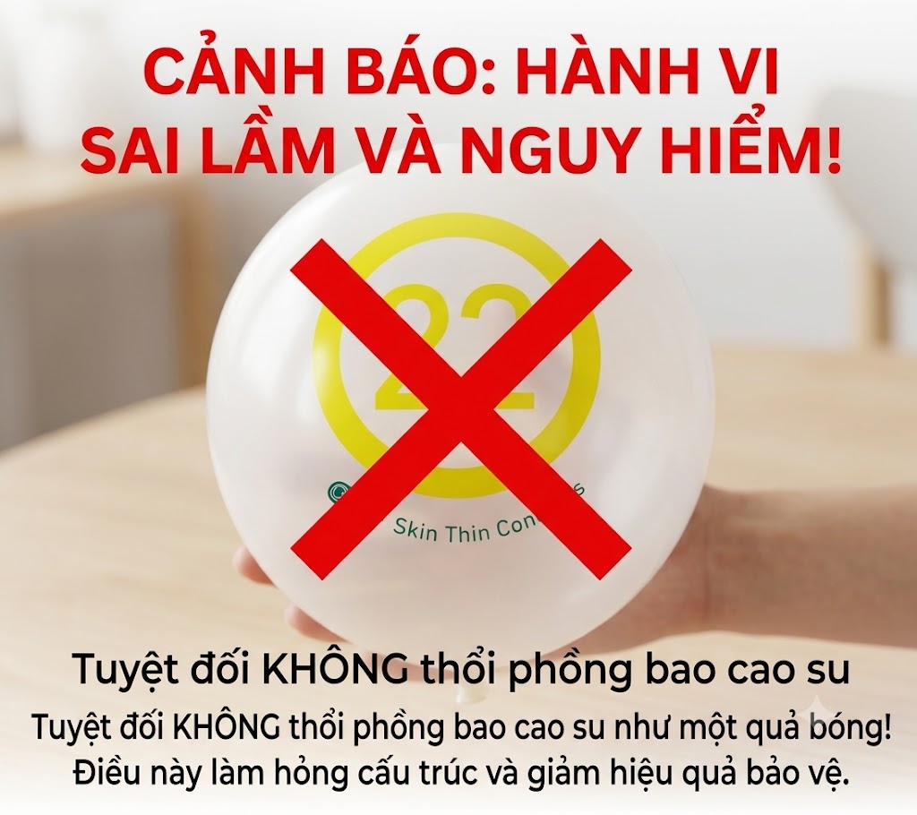 thổi bong bóng bao cao su